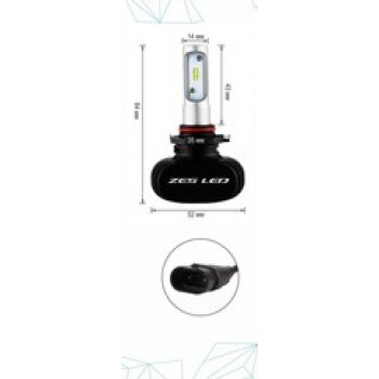 Лампы головного света ZES LED HB4, (радиатор) комп